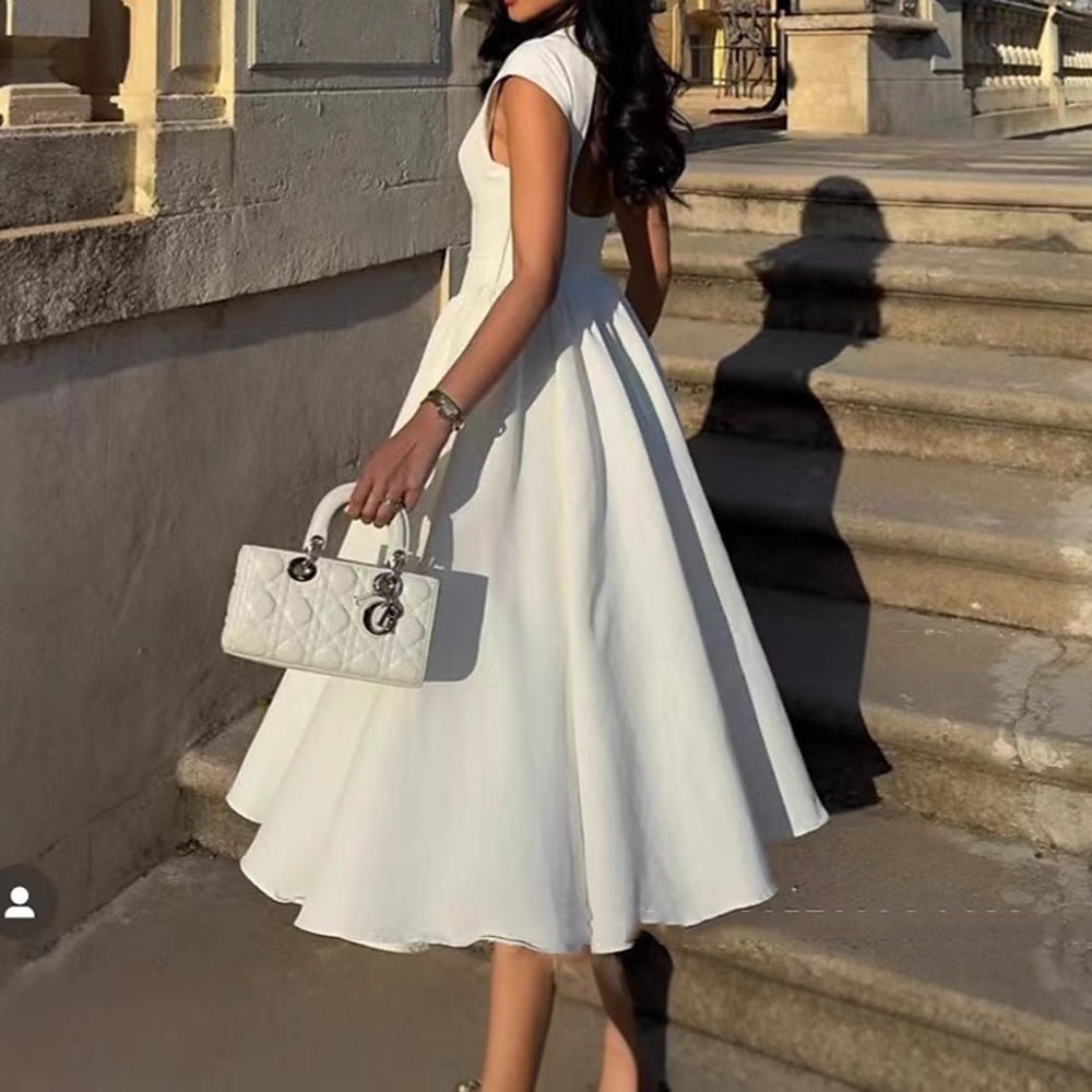 Retro Vintage 1950er Rockabilly Midlänge A-Linien-Kleid Ausgestelltes Kleid A-Linie Kostüm Damen Urlaub Heimkehr Party & Abend Erwachsene Kleid Frühling & Sommer 2025 - $53.99 –P2