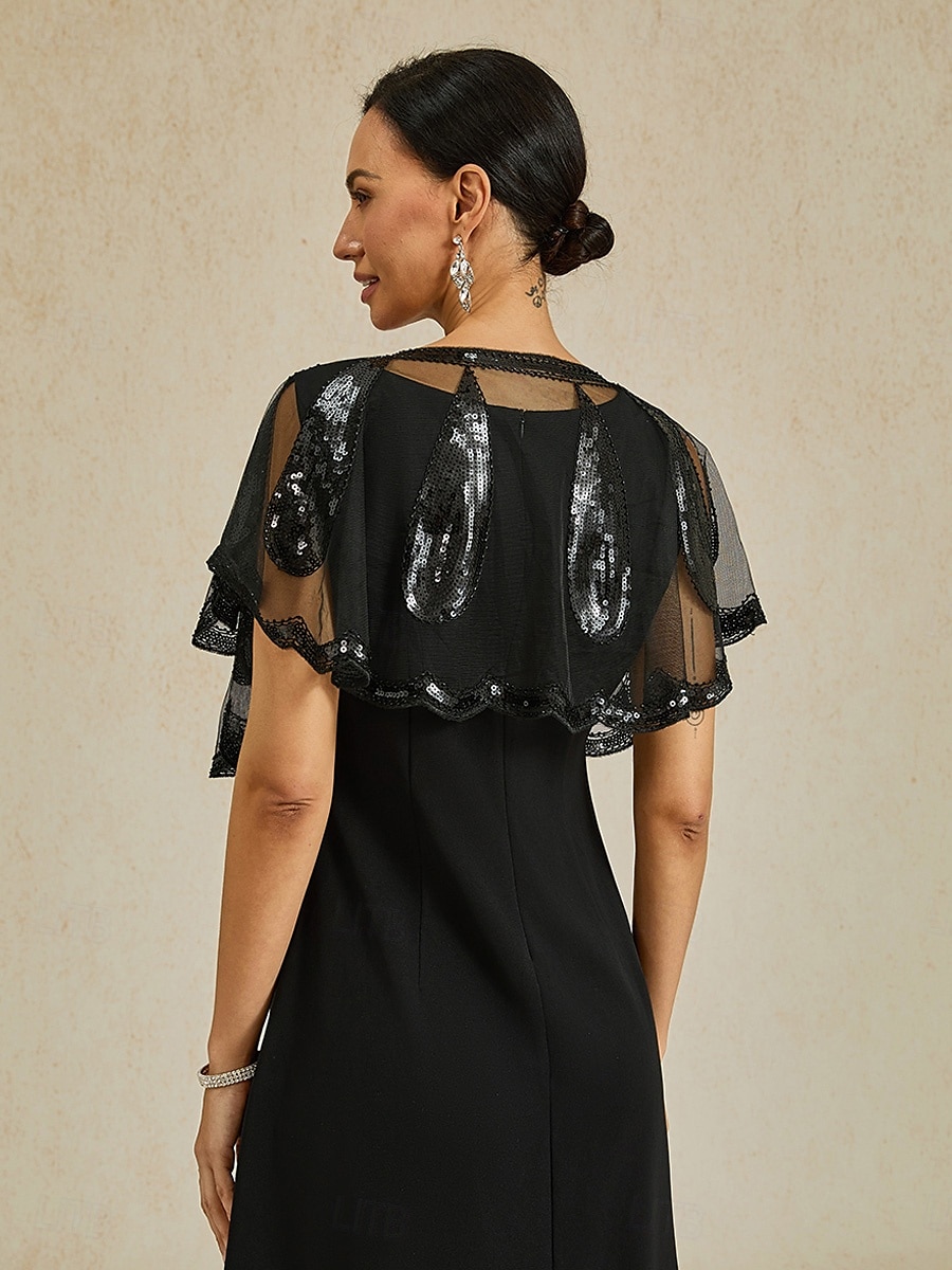 Scialle da donna anni '20 con paillettes e perline, mantello da sera retrò, sciarpa copricostume per matrimonio, festa, abito da sposa del 2025 a $49.99 –P2