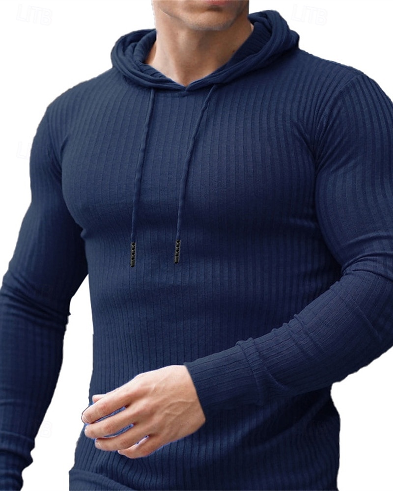 Homens Moletom Top de caminhada Moletom esportivo com capuz Manga Longa Com Capuz Camiseta Blusas Ao ar livre Térmico / Quente Leve Inverno Quarter-Zip Poliéster Preto Verde Tropa Azul Marinho Caça de 2025 por $18.39 –P6