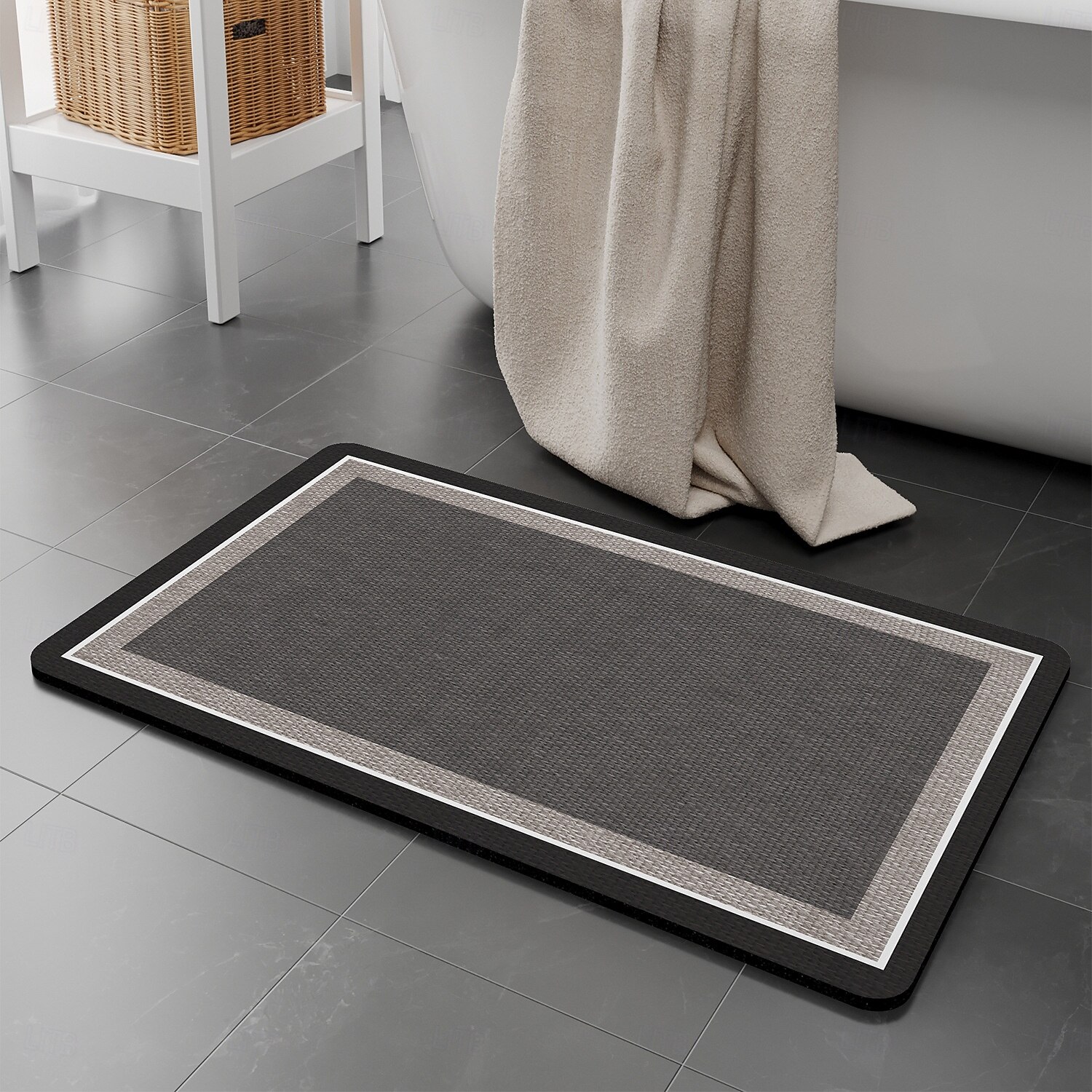 Коврик для ванной, мягкий, из диатомита, абсорбирующий, быстросохнущий, нескользящий, коврик для туалета, коврик для душевой комнаты, прихожей, туалетной комнаты, ковер для двери 2026 - $12.99 –P9