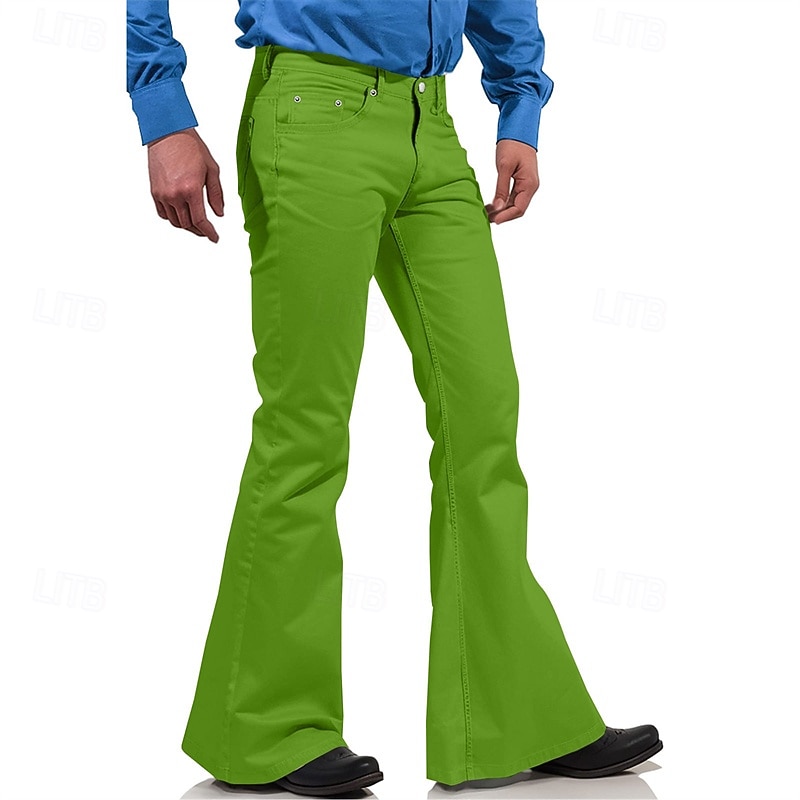 Herren Anzughose Disco-Hosen Schlaghosen Hose Tasche Knöpfe Einfach Komfort Formell Party Arbeit Mode Lässig Schwarz Weiß Mikroelastisch 2025 - $22.99 –P7