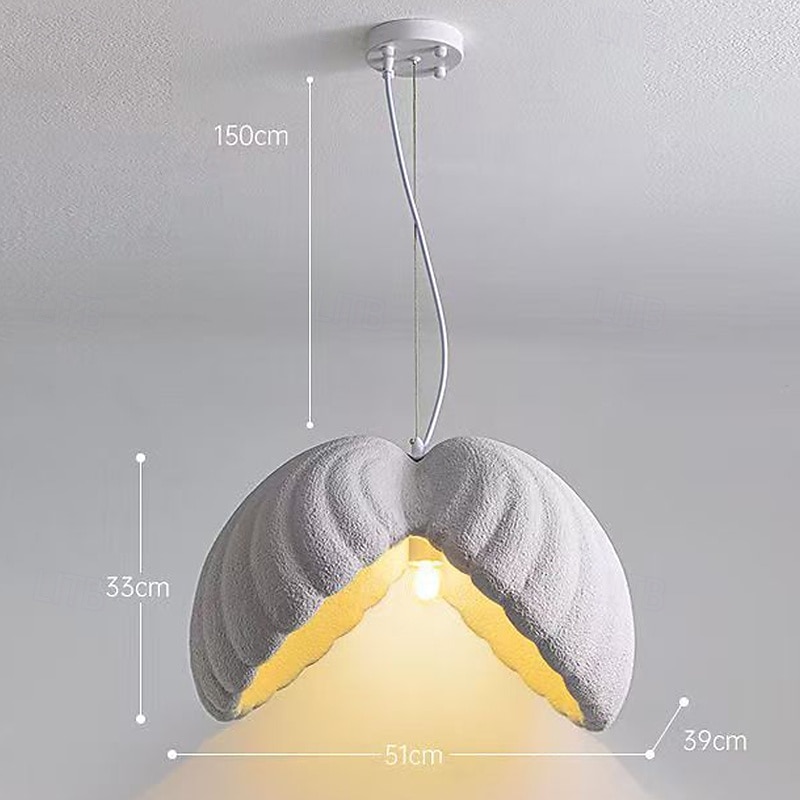 Kroonluchter in Wabi-Sabi-stijl voor de eetkamer, witte plafondlamp voor keukeneiland, eetkamer, slaapkamer, grote hanglamp met een diameter van 150 cm, binnenin in hoogte verstelbaar 2025 - AU $407.69 –P5