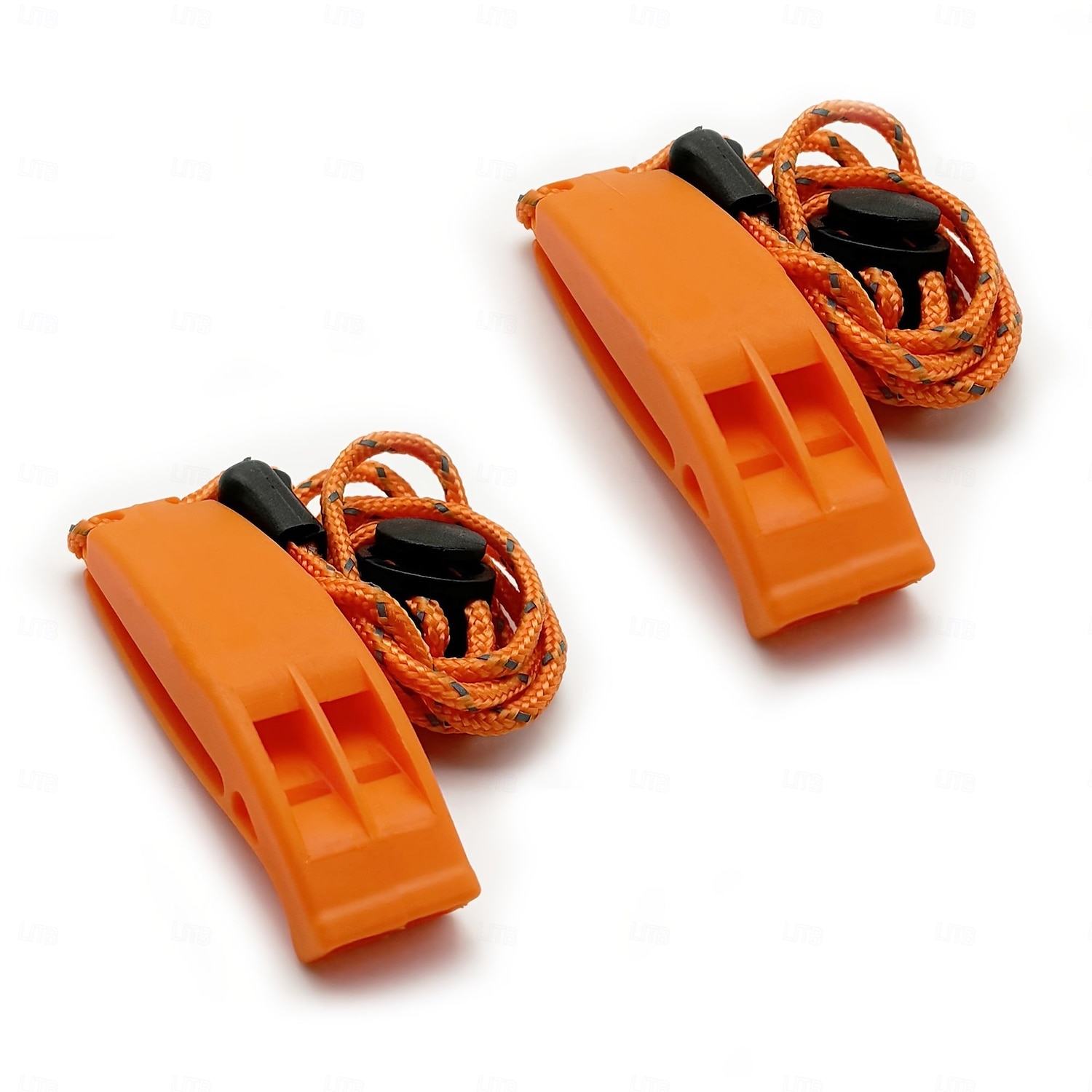 2 apitos de emergência de compartimento duplo em material PP durável com cordão - perfeitos para acampamentos e caminhadas&amp;sinais de segurança de caça de 2025 por $7.99 –P6