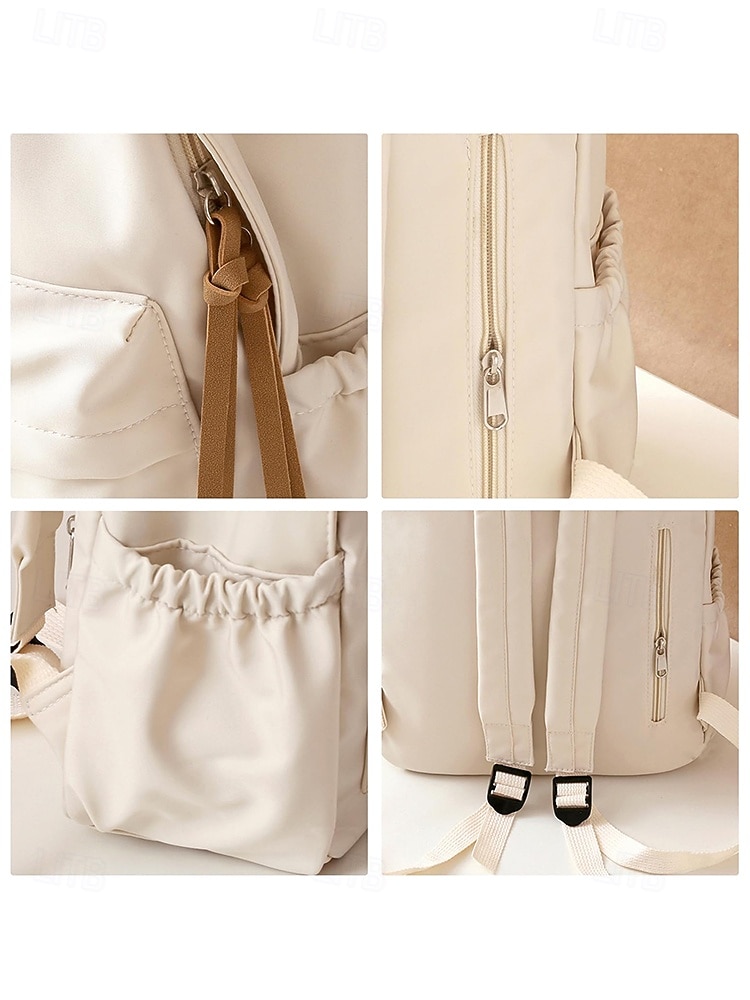 damski prosty, wodoodporny plecak o dużej pojemności - prosty, lekki plecak z wieloma kieszeniami do przechowywania na uczelnię, w podróż i do codziennych dojazdów 2026 - $19.99 –P9