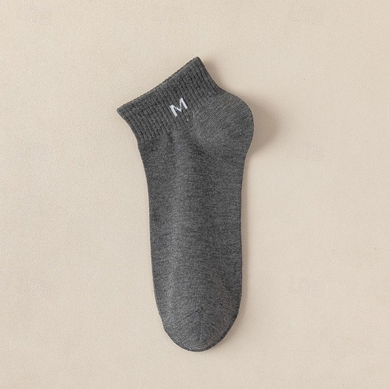 Per uomo 10 coppie Pacchi Multipli Calzini Calzini da Corsa Calzini Casual Nero+Bianco+Grigio Nero Colore Lettera Vacanza Sport & Outdoor Quotidiano Base Medio Primavera Autunno Moda Casual del 2025 a $6.99 –P10