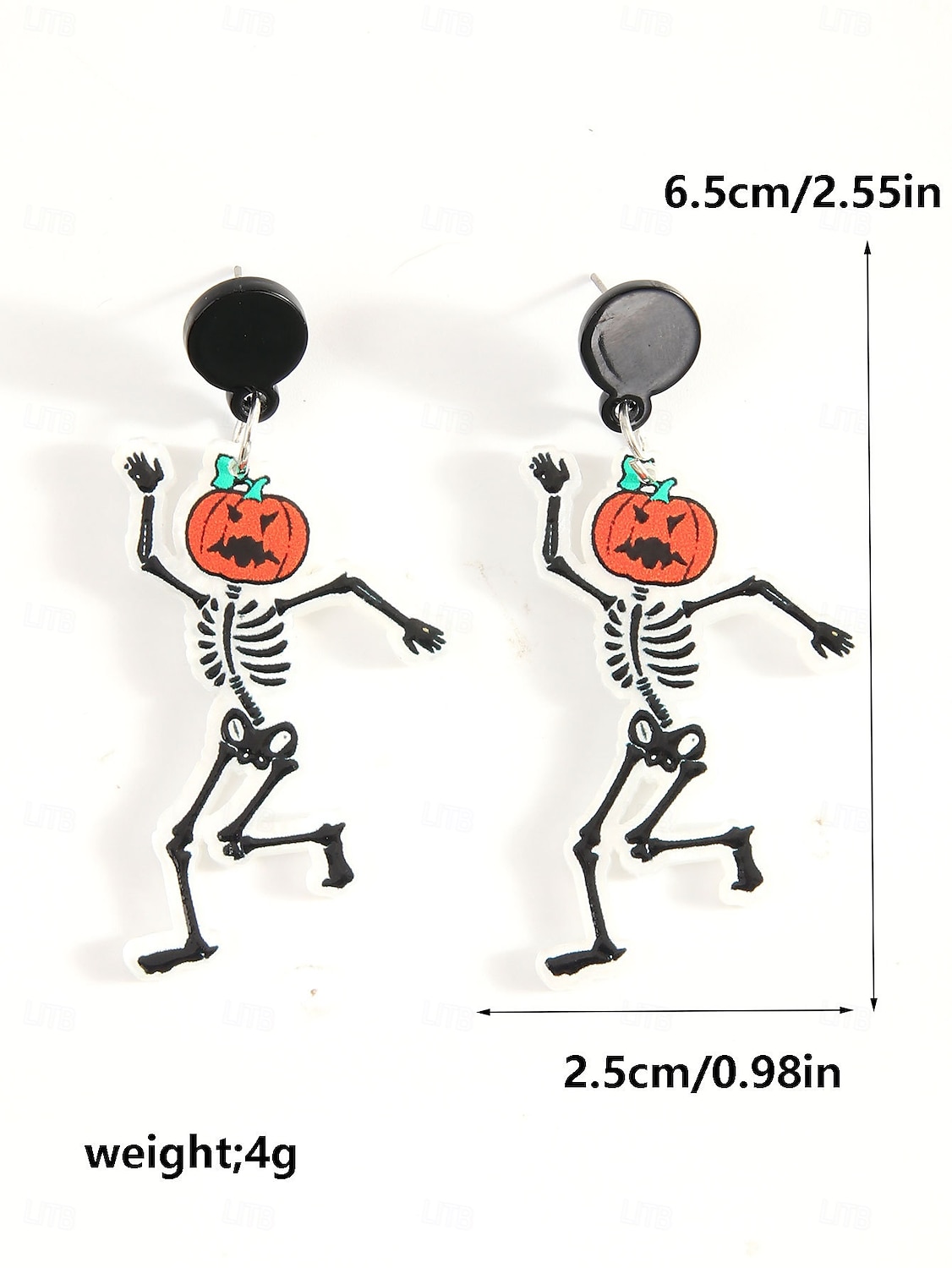 Halloween-øredobber i akryl til dame – lett spøkelseshatt, gresskarhatt og heksehatt &Skjelettdesign for tenåringer og voksne, perfekt for Halloween-kostymer og festtilbehør 2025 - $9.99 –P3