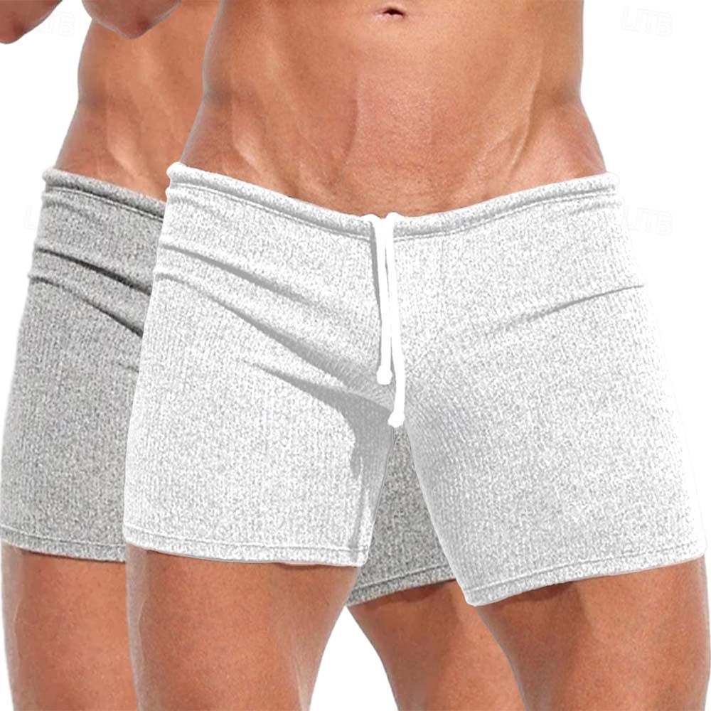 Męskie Szorty dresowe Szorty Bermudy Szorty plażowe Ściągana na sznurek Elastyczny pas Opakowanie zbiorcze Równina Komfort Sport Krótki Na zewnątrz Joga Codzienny Urlop Styl klasyczny Szczupła Biały 2026 - $25.99 –P7