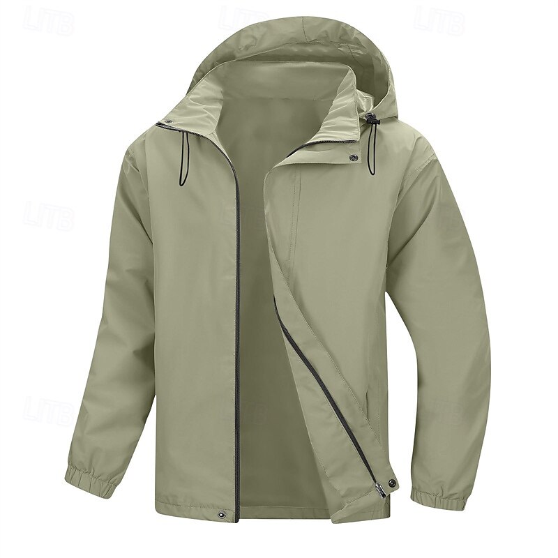 Herren Outdoorjacke Freizeitjacke Urlaub Täglich Wasserdicht Winddicht Tasche Herbst Winter Einfach Mode Klassisch Mit Kapuze Regulär Hellgrün Wein Marineblau Blau Khaki Jacken 2025 - $36.99 –P7