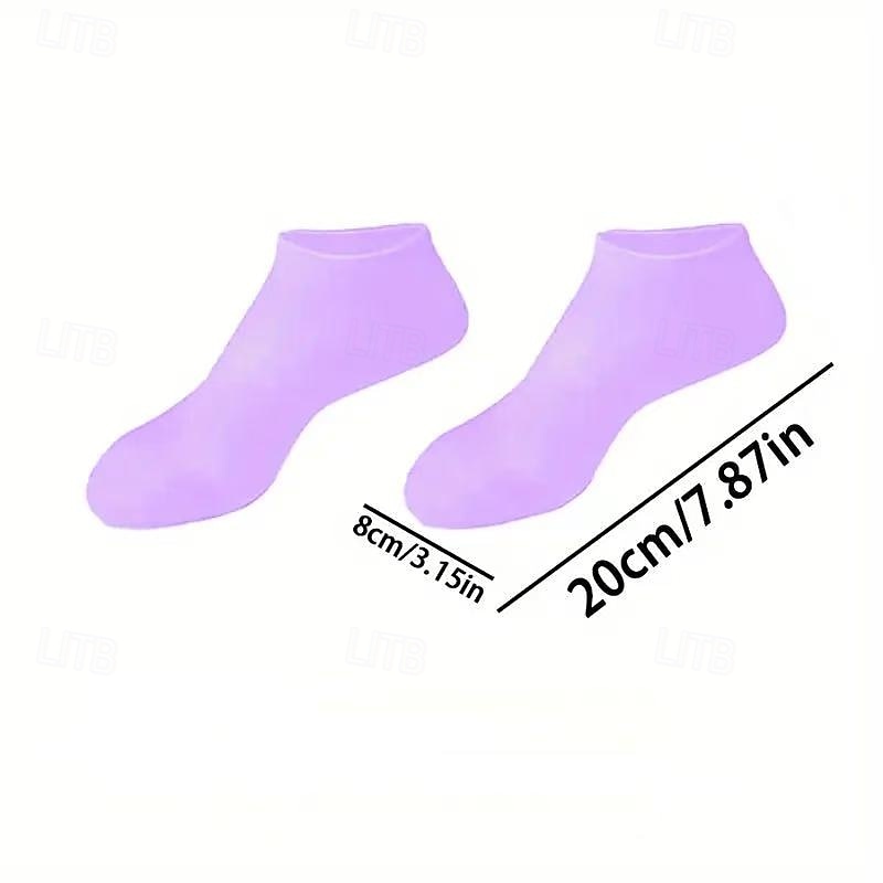 2 pár hidratáló gél zokni repedezett sarokra, szilikon lábápoló zokni száraz lábra, nyugtató spa zokni sarokjavításhoz, masszázs- és pedikűreszközök, nagyszerű ajándékötlet 2026 - $12.99 –P4