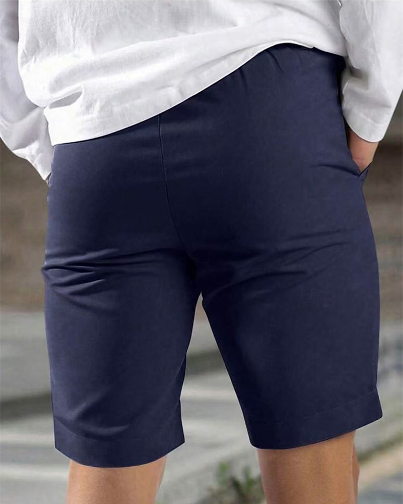 Herren Schicke Shorts Burmuda Shorts Arbeitsshorts Tasche Einfach Komfort Atmungsaktiv Kurz Outdoor Geschäft Mode Lässig Schwarz Blau 2025 - $21.99 –P15