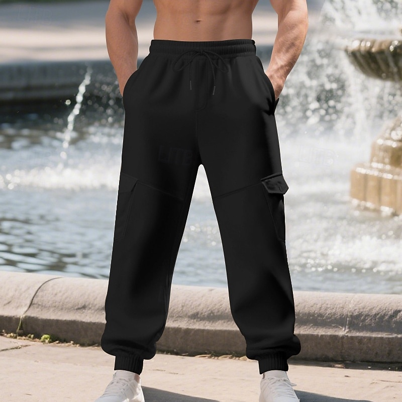 Per uomo Pantaloni sportivi Pantaloni da tuta Joggers Pantaloni da Tuta Cargo Tasca Elastico in vita Coulisse Semplice Comodità Sport all'Aperto Quotidiano Moda Casual Verde militare Nero del 2026 a $22.99 –P6