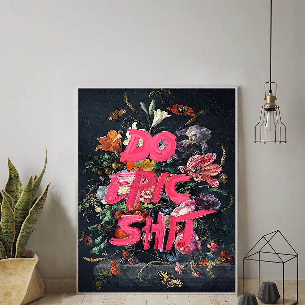 tryckmålning 1 st oramad kanvas väggkonst 'do epic shit' poster estetisk heminredning idealisk present till vänner perfekt för vardagsrum sovrum kontor bar väggdekor perfekt för rumsinredning 2025 - $15.49 –P2