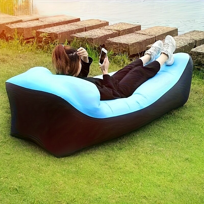 Divano letto gonfiabile pieghevole da esterno con cuscino, confezione da 1 - traspirante e resistente agli strappi &design portatile leggero antiscivolo per campeggio, spiaggia, feste all'aperto - del 2025 a $35.99 –P7