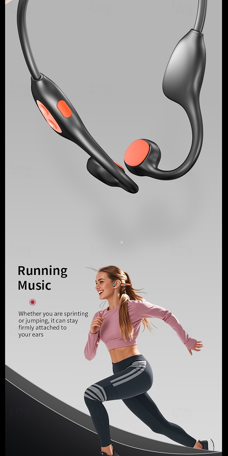 Bone Conduction Headphones 16 Hours Of Playback Time Open Ear Headband Wireless Earbuds Ipx6 Waterproof Sports Headphones With Microphone For Running Cycling Valentine's Day Gift 2026 - $24.99 –P5