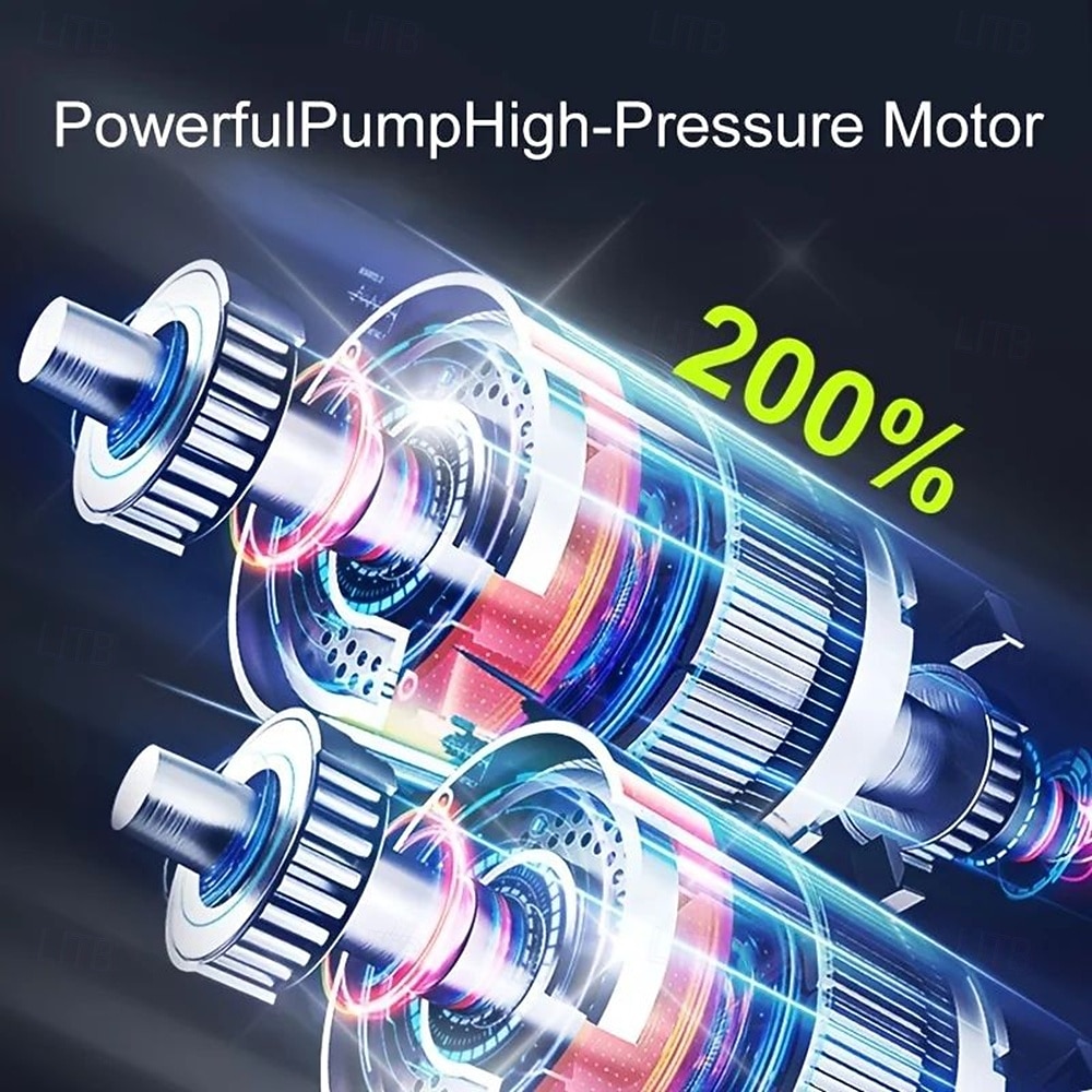 Tire Inflator Portable Air Compressor 150PSI Car Tire Air Pump with Tire Pressure Gauge LED 3x Fast One Click Intelligent Cordless Tire Air Pump Suitable for Cars Motorcycles Bicycles Balls Et 2025 - $29.99 –P7