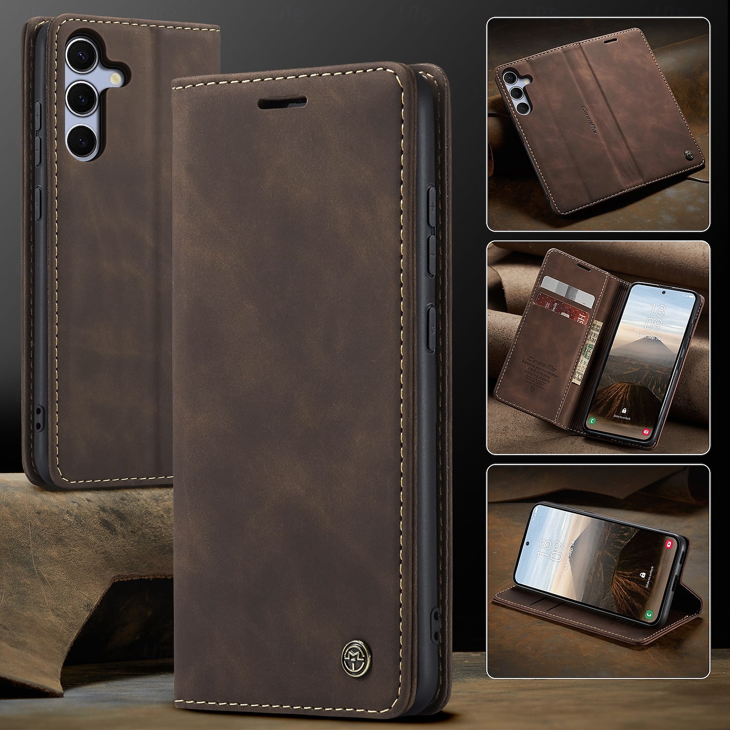 telefon fodral Till Samsung Galaxy S20 FE Fällock Stöd Stötsäker TPU PU läder 2025 - $12.99 –P12