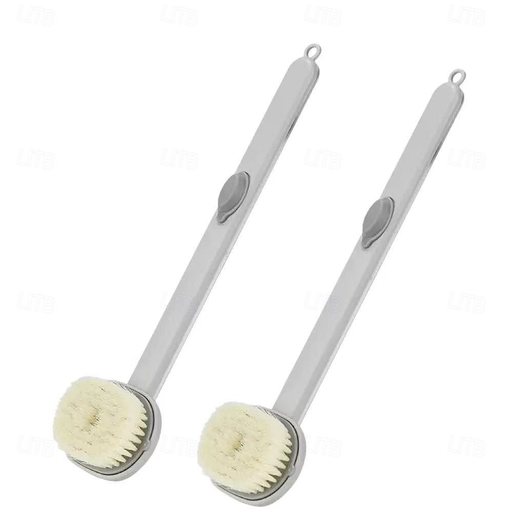 2 db-os hosszú nyelű kádmasszázs tisztítókefe – puha sörtéjű, japán stílusú háttisztító kefe iszapfürdőhöz &bőrvédő, tartós és biztonságos fürdőszobai kiegészítő 2026 - $15.99 –P11