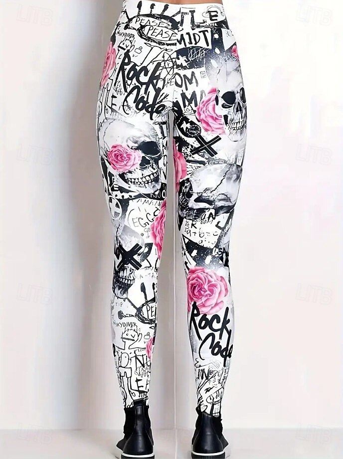 Leggings pour femmes Pantalons Impression 3D Vacances Mode Décontractée Longueur Complète Haute Taille Imprimé Graphique Floral Respirant Doux Extensible Vacances Décontracté Quotidien Bleu Œuf de de 2025 ? $19.99 –P6