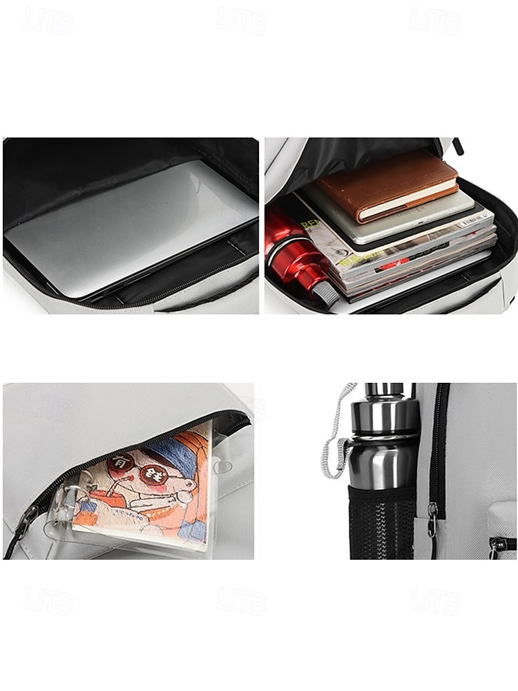 Sac à dos d'école imperméable pour homme avec port de chargement USB – Sac léger et résistant aux rayures pour ordinateur portable, idéal pour l'université, les déplacements ou un usage quotidien de 2025 ? $19.99 –P7