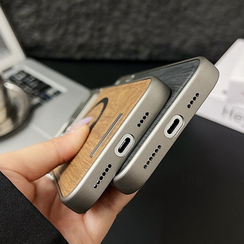 telefon Carcasă Pro iPhone 17 Pro Max 17 Air 16 15 14 Pro Max Plus 13 Pro Max Zadní kryt Magnetické Nárazuvzdorné Textura dřeva PC 2025 - $8.99 –P2