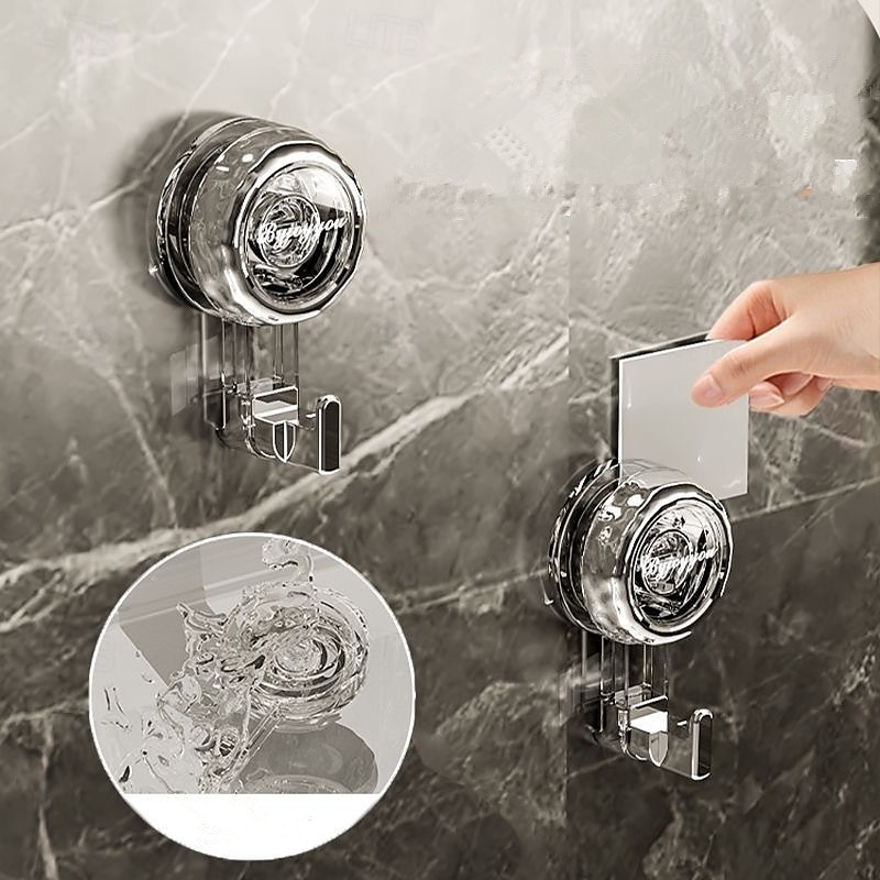 3 stk. bølgede sugekoppkroker til badet, veggmontert oppbevaringsstativ, borefri dusjhylle for toalettsaker &kosmetikk 2025 - $19.99 –P3