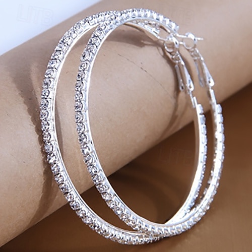 orecchini classici orecchini felici gioielli in argento per matrimonio San Valentino festa fidanzamento ballo di fine anno del 2025 a $19.99 –P4