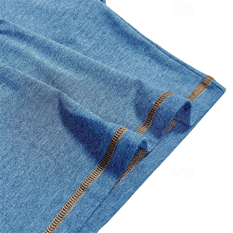 Herren Golfshirt Golf Poloshirts Arbeit Lässig Revers Langarm Basic Modern Farbblock Patchwork Knöpfe Frühling Herbst Normale Passform Aprikose Marineblau Blau Grün Hellgrau Dunkelgray Golfshirt 2025 - $25.99 –P4