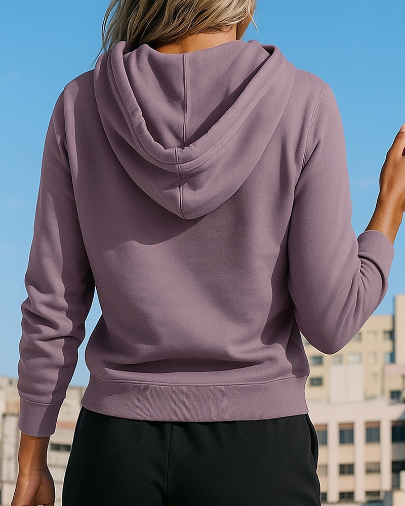 Mujer Sudadera con capucha Top para correr Correa Manga Larga Camiseta Ropa Deportiva Protección Solar Resistente al Viento Al Aire Libre Corriendo Yoga Ropa de deporte Ropa de Deporte Color sólido 2025 - $21.99 –P2