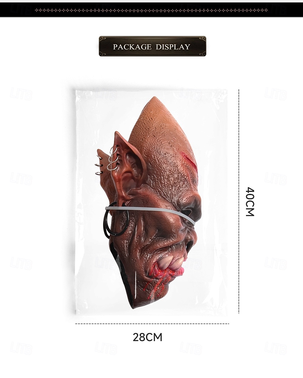 Szörnyek Ördög Ork Halloween Maszk Reális maszk Horror Félelmetes Teljes fej Felnőttek Férfi Mindszentek napja Farsang Teljesítmény Parti Egyszerű Halloween jelmezek Kiöltözik 2025 - $30.99 –P2