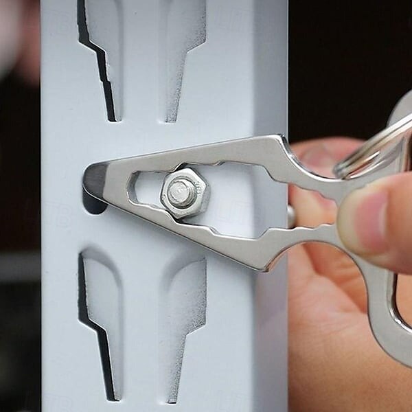 Outdoor Multifunctional Keychain EDC Self Defense Tool Mini Portable Spike Wrench Bottle Opener Compact Survival Gear for Camping Hiking Travel Use 2025 - $6.99 –P6