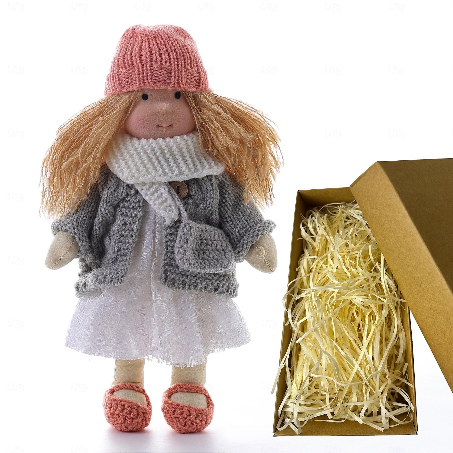 coton waldorf poupée poupée artiste fait à la main festival pouce boîte-cadeau de 2025 ? $46.99 –P9