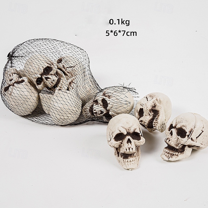 Halloween schedel decoratie hanger spookhuis geheime kamer gepersonaliseerde creatieve mesh zak kleine schedel rekwisieten 2025 - $20.99 –P7