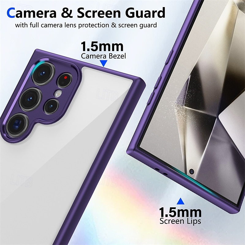 Phone Case For Samsung Galaxy S25 Plus S25 Ultra S24 Ultra Plus S24 FE S23 Ultra Plus A55 A35 A25 A15 5G Back Cover Translucent Shockproof PC 2025 - $11.99 –P2