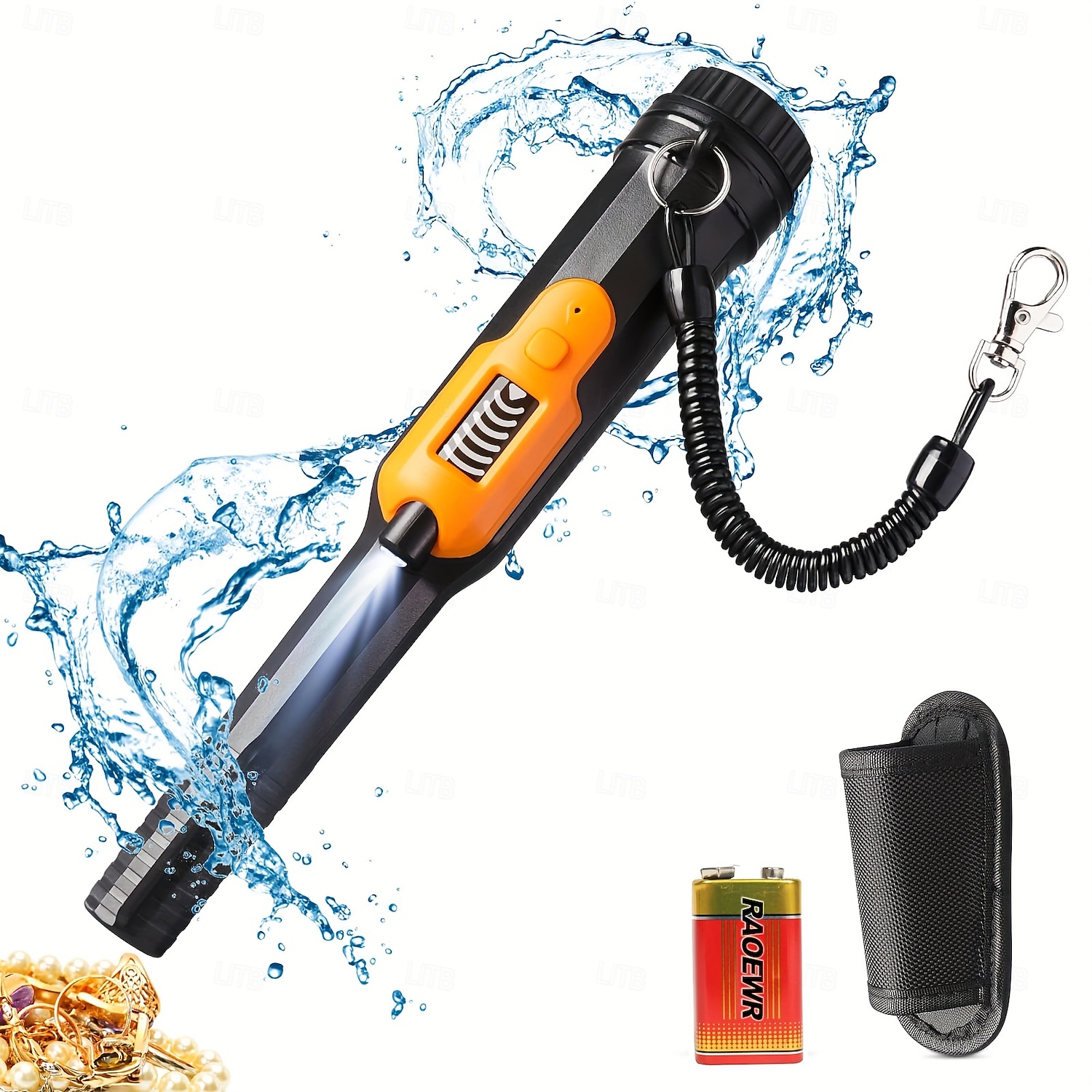 Detector de metales con puntero impermeable y pantalla LCD, puntero subacuático de alta sensibilidad, puntero portátil de 3 modos. 2025 - $105.99 –P1