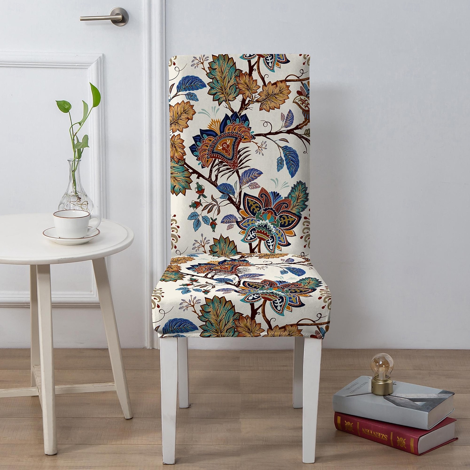 Bedruckte Stuhlhussen und Bankhussen-Sets für Esszimmerstühle, bestehend aus 5 Stück, 4 Stuhlhussen und 1 Bankhusse 2026 - $30.99 –P4