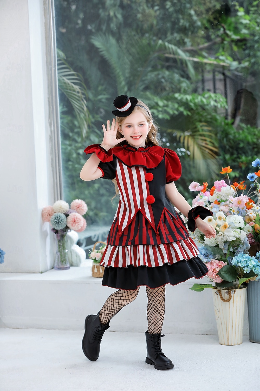Cirkusz Bohóc Halloween Ruhák Jelmez aranyos stílus Punk és gótika Borzalom Gyermek Lány Mindszentek napja Farsang Teljesítmény Parti Egyszerű Halloween jelmezek Kiöltözik 2025 - $77.99 –P2
