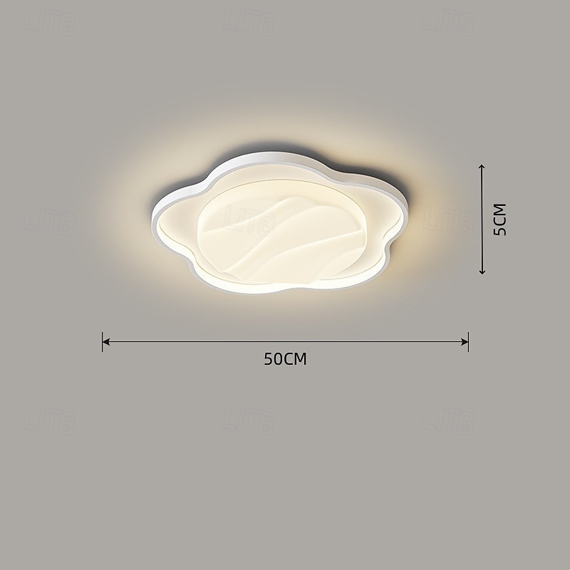 Modern Nordic Dimmable Ceiling Light, 50cm Diameter Round Design, Stepless Dimming, 60W LED Integrated, Ambient Light 2025 - $182.99 –P5