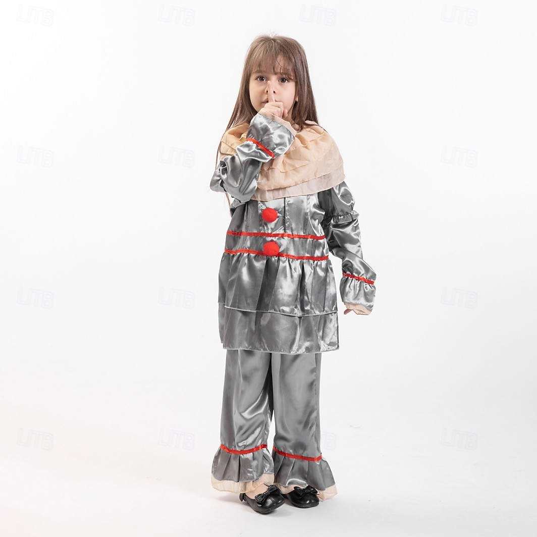 Clown Pennywise Halloween Kostüm Es Horror Gruseliges Kostüm Kinder Jungen Mädchen Halloween Karneval Leistung Party Einfache Halloween-Kostüme Verkleiden 2025 - $32.99 –P11