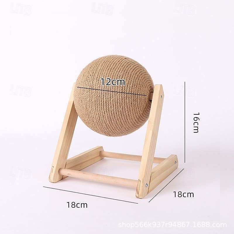 Sisal Cat Scratching Ball, Cat Scratcher Ball Toy with Stable Stand, Interactive Exercise Toy for Small Pet Interactive Exercise and Play 2025 - $76.99 –P7