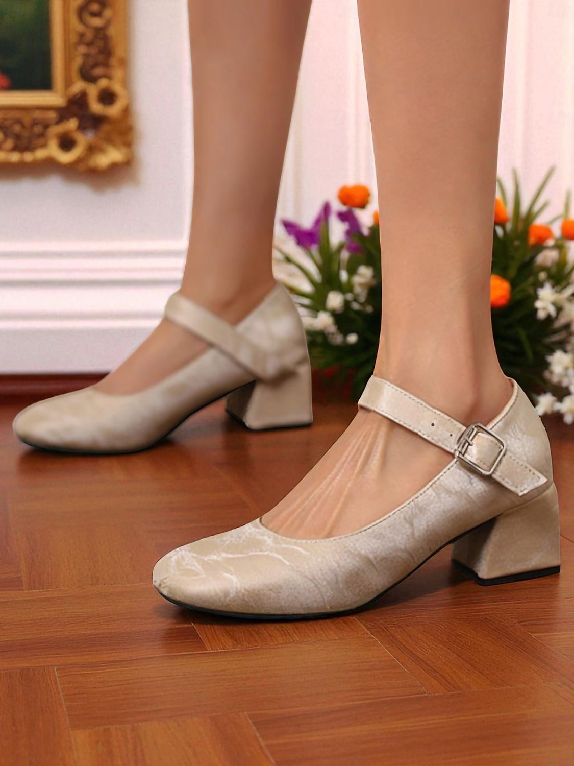 Chaussures Mary Jane violettes à talons carrés pour femmes – Escarpins habillés en similicuir à bout rond avec bride réglable pour dames, idéales pour les sorties quotidiennes, les événements scolaires ou le bureau de 2025 ? $46.99 –P1