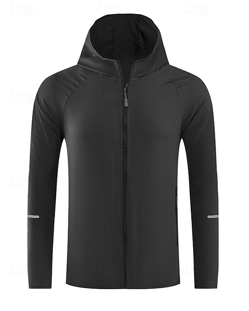 Męskie Běžecká bunda Kurtka Outdoorowa Kurtka z kapturem Kieszeń Ściągana na sznurek Długi rękaw Top Athleisure Odporność na wiatr Szybkie wysychanie Odprowadza wilgoć Oddychający Wędkarstwo Piesze 2025 - $26.99 –P5