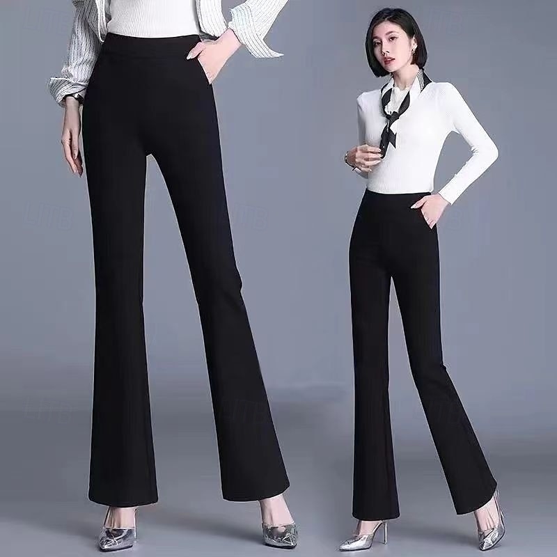 Calças largas estilo coreano para mulheres - calças casuais versáteis, estilosas e largas com caimento caído / calças microlargas de 2025 por $16.99 –P1