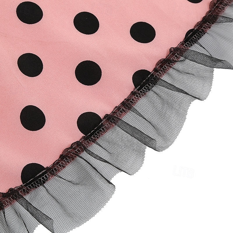 Epocă 1950 rockabilly Lungime Genunchi Rochie Flapper Rochii O rochie de linie Buline Mulată Gâtul halter Pentru femei Halloween Carnaval ziua îndragostiților Petrecere Casual Petrecere ceai Adulți 2025 - $25.99 –P4