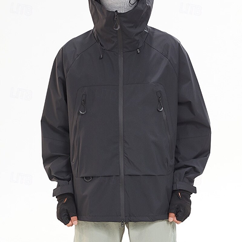 Муж. Куртка для туризма и прогулок На открытом воздухе Водонепроницаемость С защитой от ветра Походная одежда Походная одежда Весна Осень Верхняя часть Походы / туризм / спелеология Бег Сплошной цвет 2025 - $49.99 –P6
