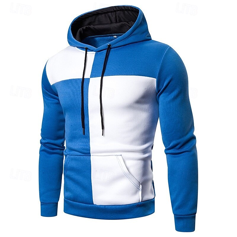 Per uomo Felpa con cappuccio Felpa con cappuccio a zip intera Felpa con cappuccio in pile Nero Verde militare Rosso Blu marino Blu Con Cappuccio Blocco di colori Patchwork Blocco di colore Sport del 2025 a $23.99 –P6
