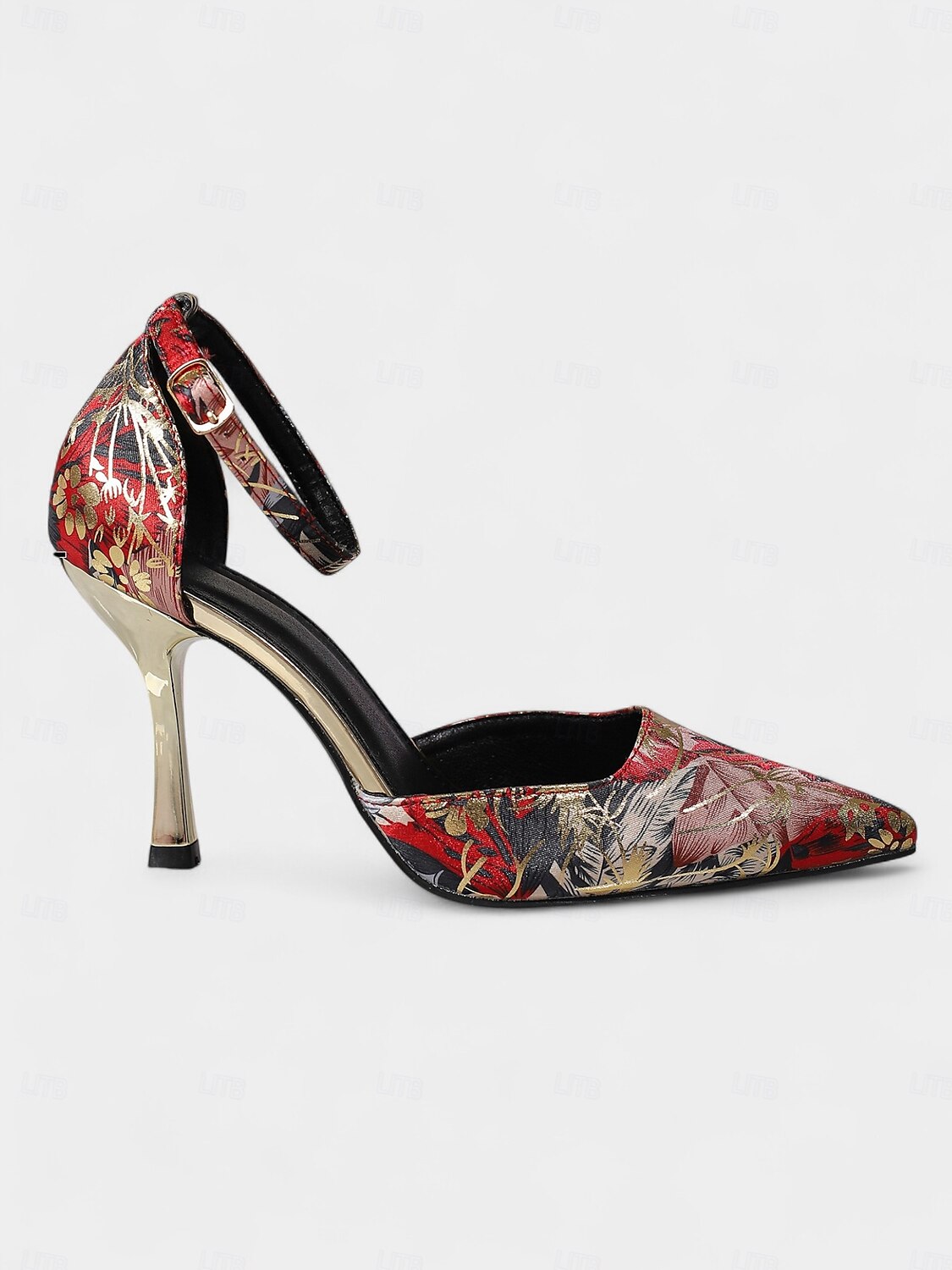 Per donna Tacchi Quotidiano Floreale Fibbia Stiletto Punta a Punta Moda Camminata Raso Fibbia Rosso scuro Blu del 2025 a $42.99 –P3
