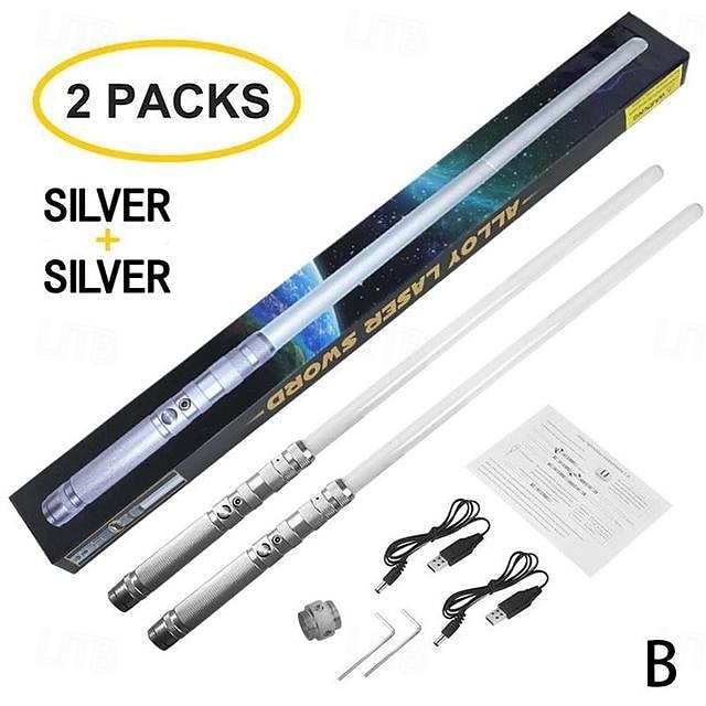 Light Up Toys Metal Hilt 3 Sound Modes Rechargeable Force FX Heavy Dueling Light Toys Set Cosplay Children Adults for Hallown for Christmas Gifts 2025 - $61.99 –P12