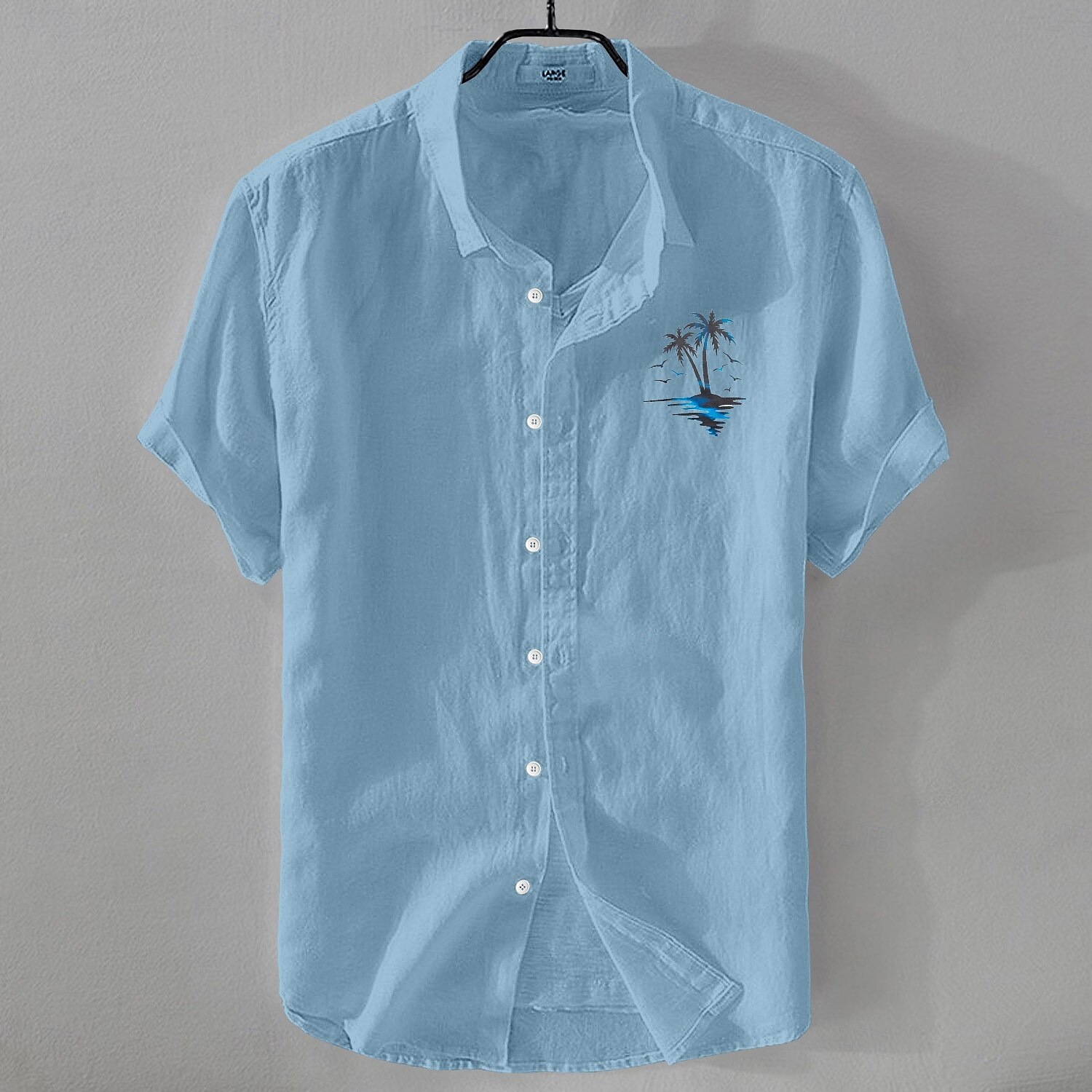 Per uomo Camicia Camicia di lino Camicia Estiva Camicia da Spiaggia Camicia con Bottoni Albero di Cocco Vacanza Ferie Nero Bianco Rosa Blu Manica Corta Collo ripiegato Estate Abbigliamento del 2025 a $21.99 –P4