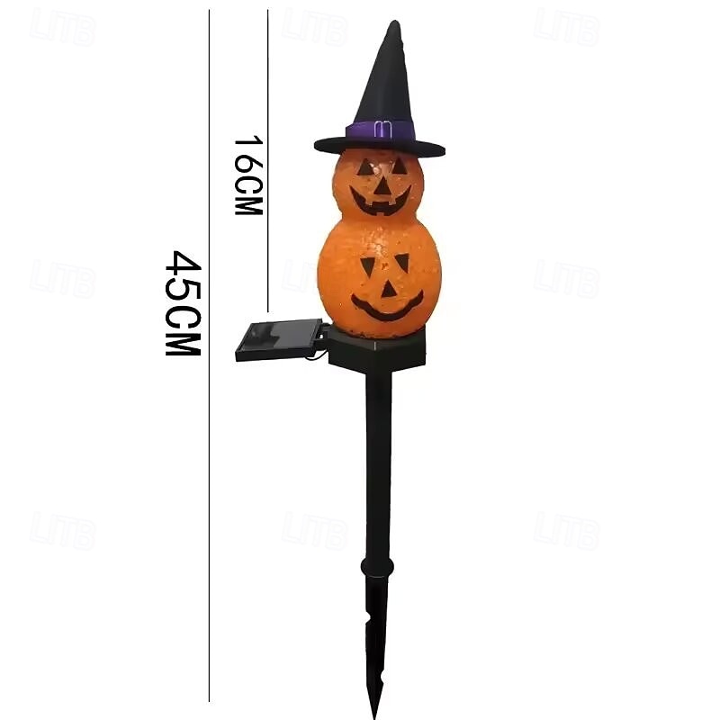 Solar Power Halloween Pumpkin Garden Lamp Ghost Lights For Garden Yard All Saints' Day Gravestone Garden Lawn Yard Patio Decorative Pathway Lights 1X 2X 2025 - $15.99 –P17