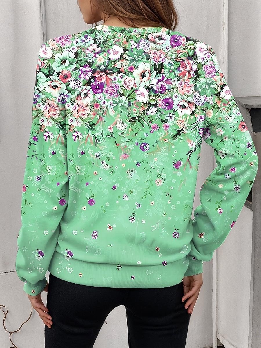 Pentru femei Hanorac pulover Hanorace cu fermoar Floral Grafic Modă Casual Manșon Lung Stil Nautic Topuri obișnuite Stradă Zilnice Fermoar Imprimeu Galben Roz Îmbujorat Albastru piscină Portocaliu 2025 - $27.99 –P2